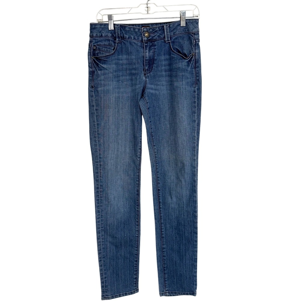 Y2K Sasson Skinny Leg Shuffle Jeans Women's 6 Mid Rise Stretch Denim Mid Rise